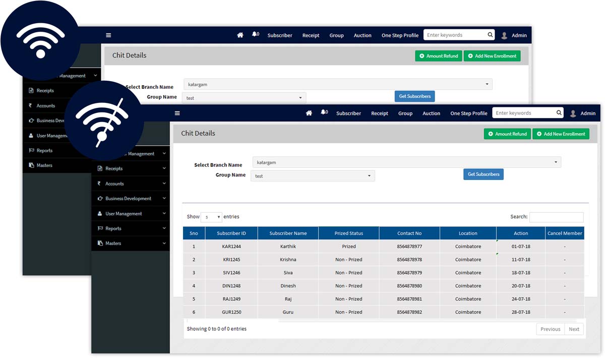 online chit fund software